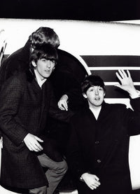 George Harrison and Paul McCartney airport photo print