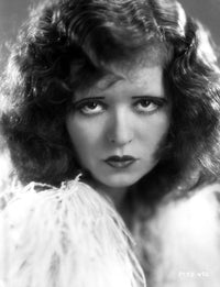 Clara Bow close-up portrait photo print with curly hairstyle
