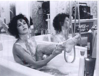 Dayle Haddon Washing Leg in Bath Photo Print - Elegant home decor