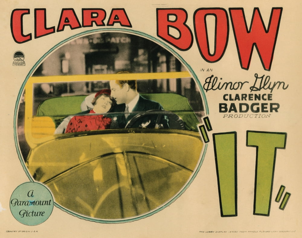 It From Left movie masterprint poster featuring Clara Bow and Antonio Moreno, 1927.