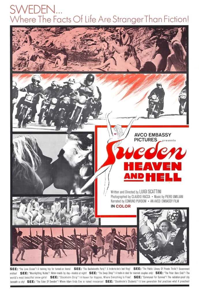 Sweden Heaven and Hell 1968 Movie Poster Print - Svezia Inferno E Paradiso