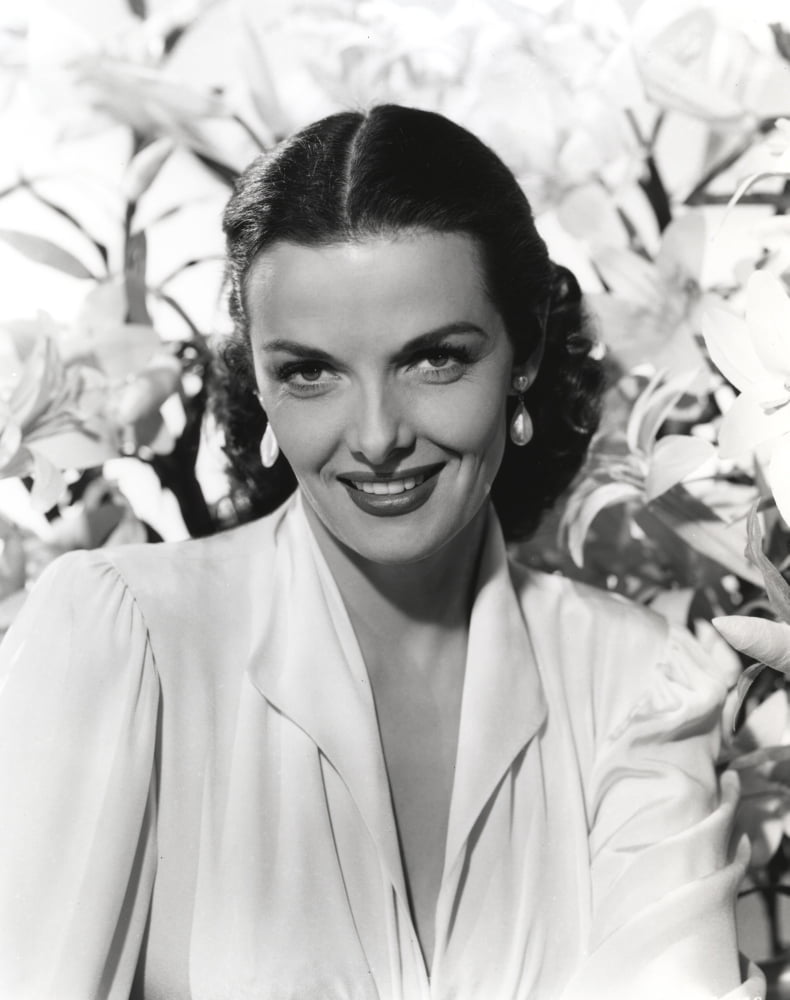 Elegant portrait photo print of Jane Russell in formal attire.