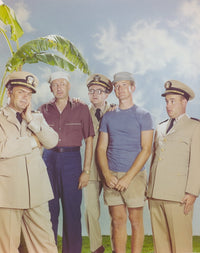 McHale's Navy Group Photo Print featuring cast against a banana background.