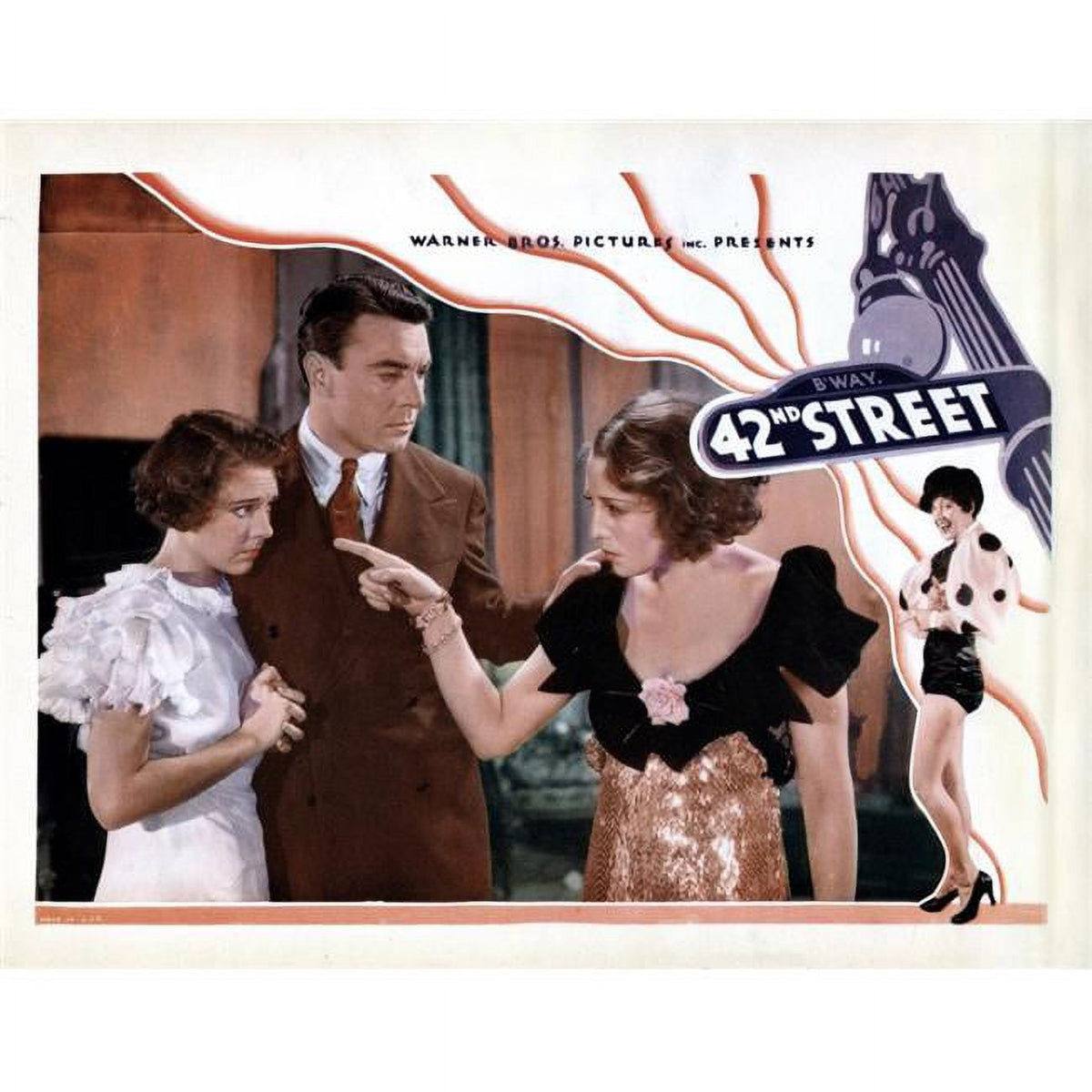 42nd Street Movie Poster Masterprint featuring Ruby Keeler, George Brent, and Bebe Daniels.