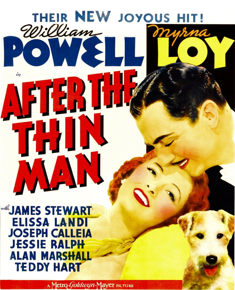 After The Thin Man movie poster print featuring Myrna Loy and William Powell.