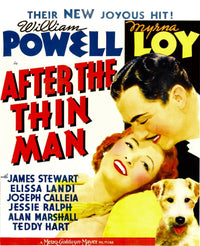 After The Thin Man movie poster print featuring Myrna Loy and William Powell.