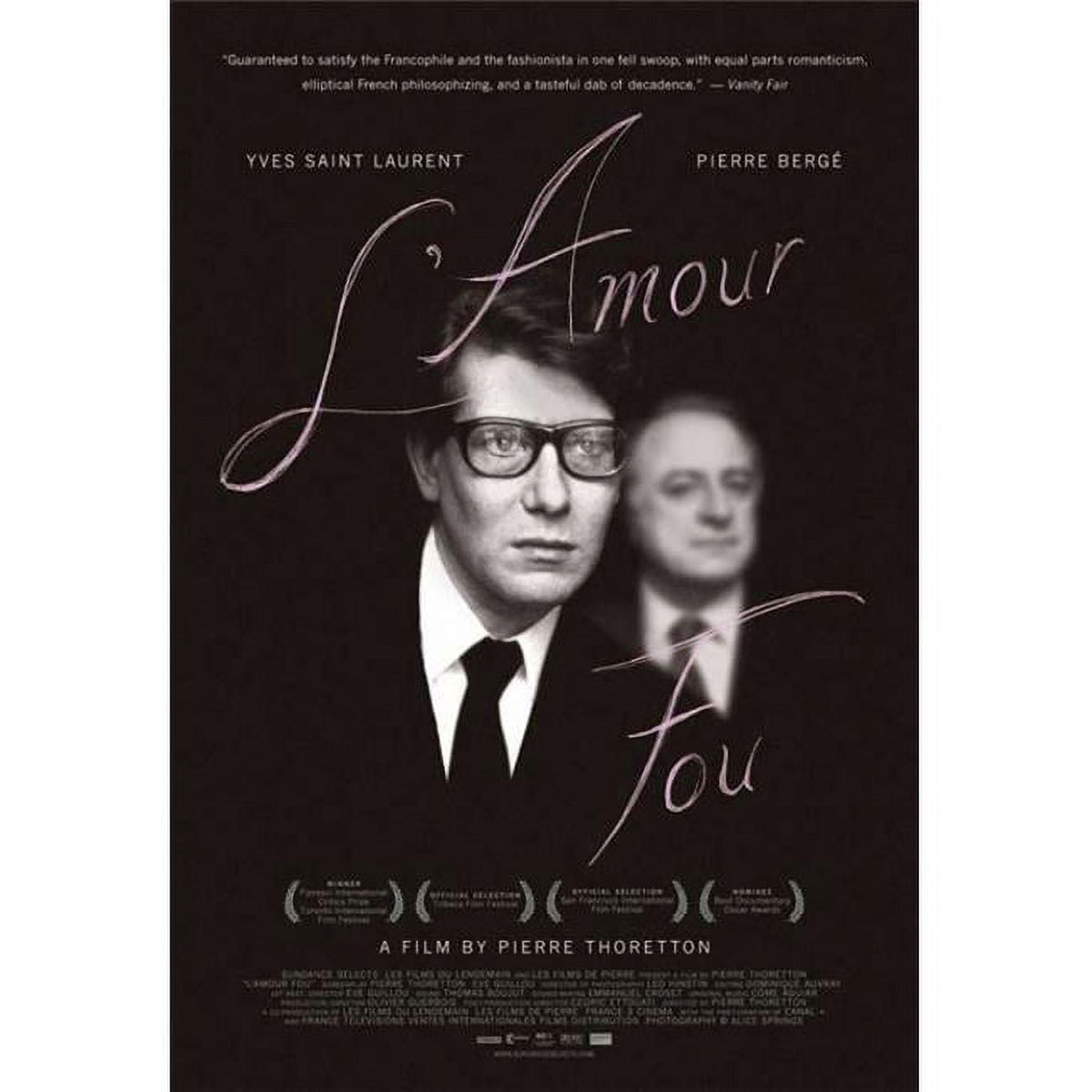 Yves Saint Laurent - Pierre Bergé: L'Amour Fou Movie Poster 11x17