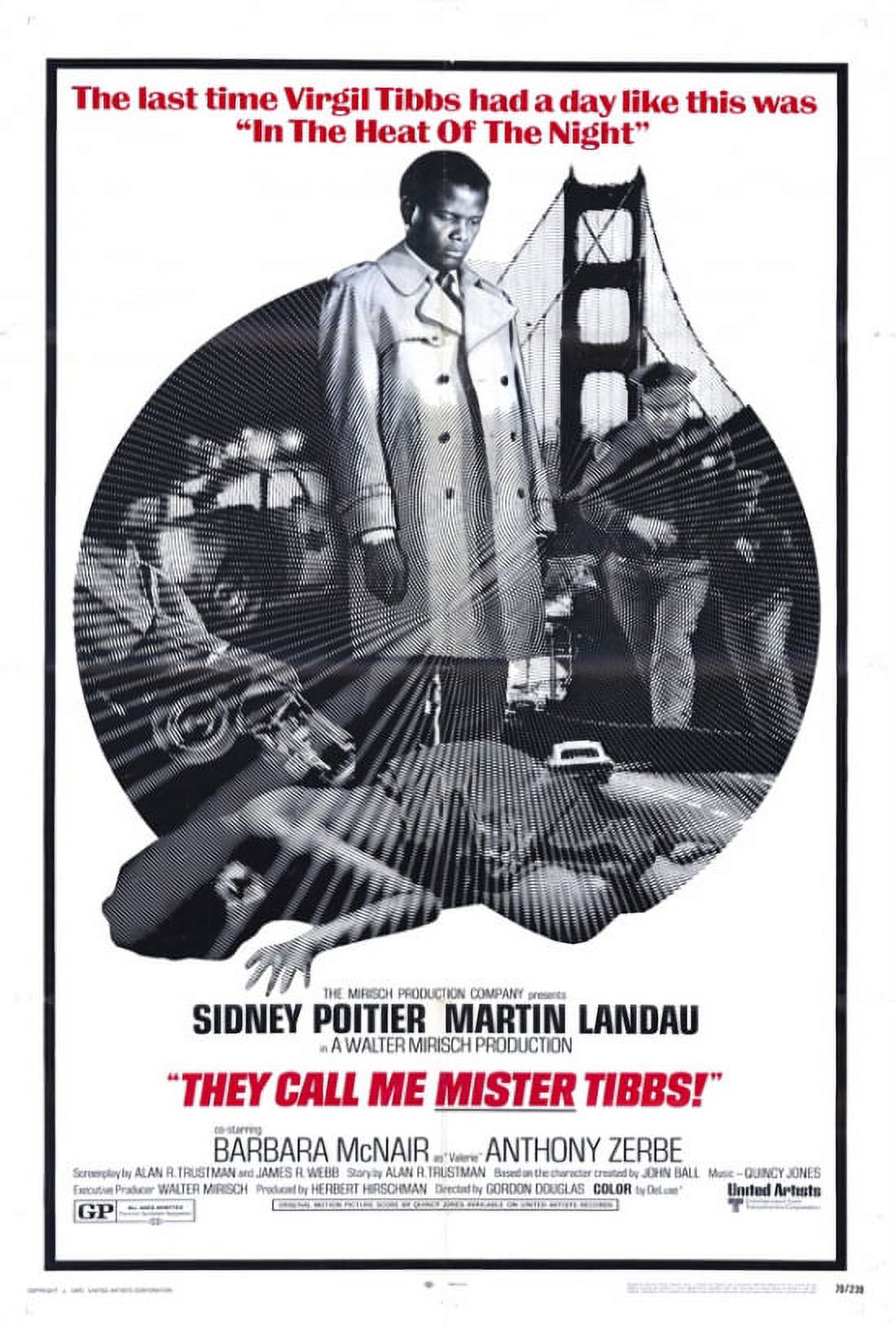'They Call Me Mister Tibbs' movie poster print in 27x40 size.