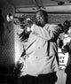 Louis Armstrong playing the trumpet Photo Print