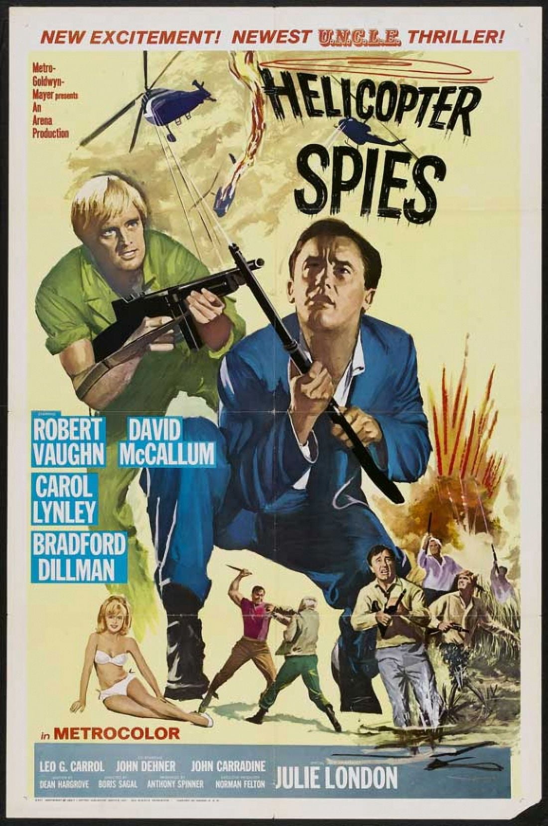 Helicopter Spies Movie Poster 11x17 - a thrilling cinematic art print.