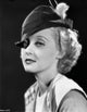 Bette Davis classic portrait in black wool hat and white vest shirt photo print