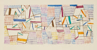 Côte De Provence art print by Paul Klee, vibrant Mediterranean landscape.