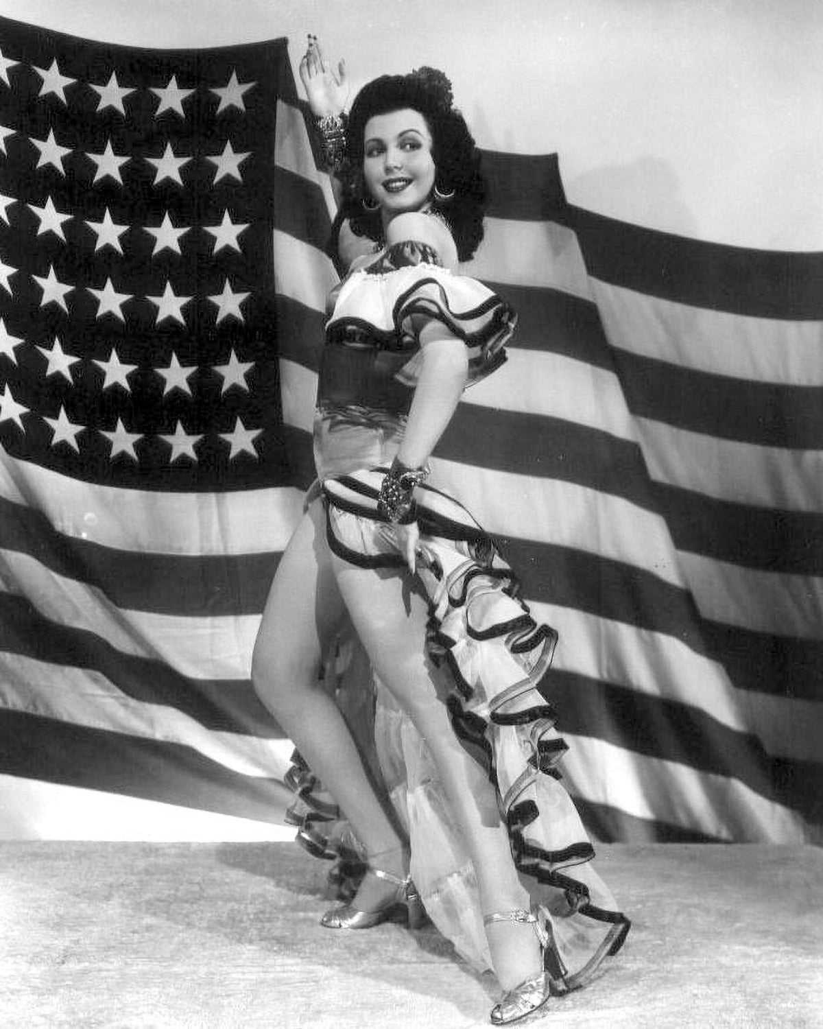 Ann Miller Flag Photo Print - Vintage Americana Art
