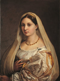 La Donna Velata art poster print in multiple sizes.