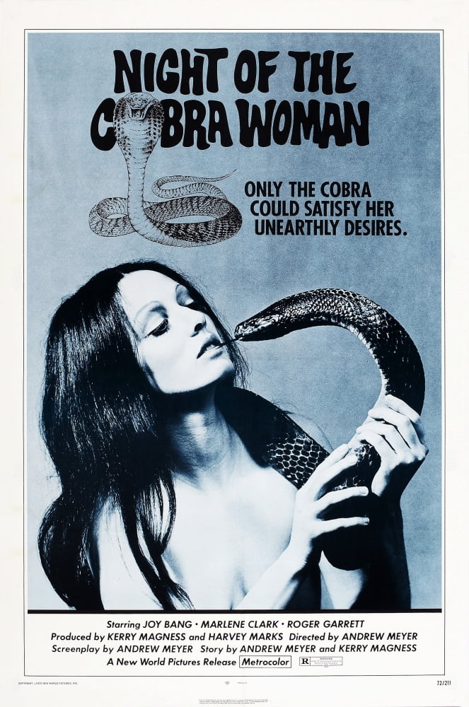 Night of the Cobra Woman movie poster print 11x17