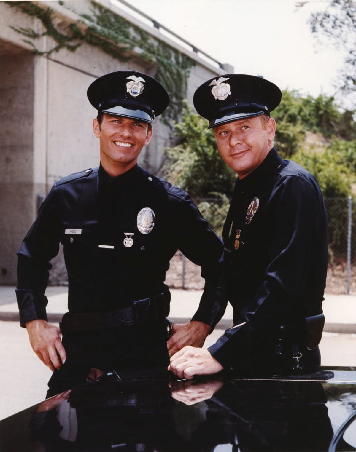 Adam-12 photo print of classic police drama with hands on hips pose.