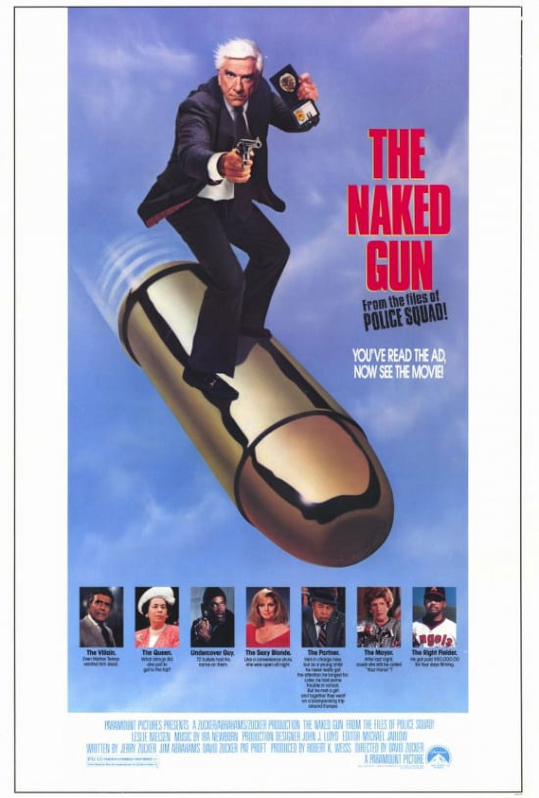 The Naked Gun movie poster print featuring classic comedy artwork.