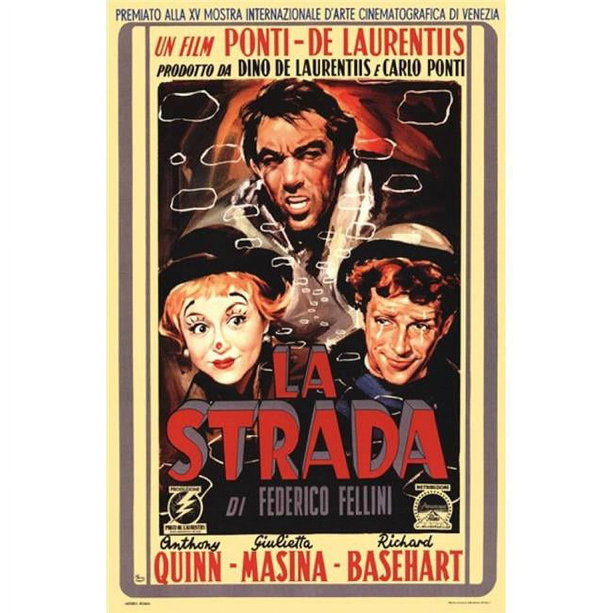 La Strada Movie Poster - 11x17 print showcasing classic Italian cinema
