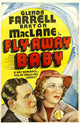 Fly-Away Baby movie poster masterprint featuring Barton MacLane and Glenda Farrell from the 1937 film.