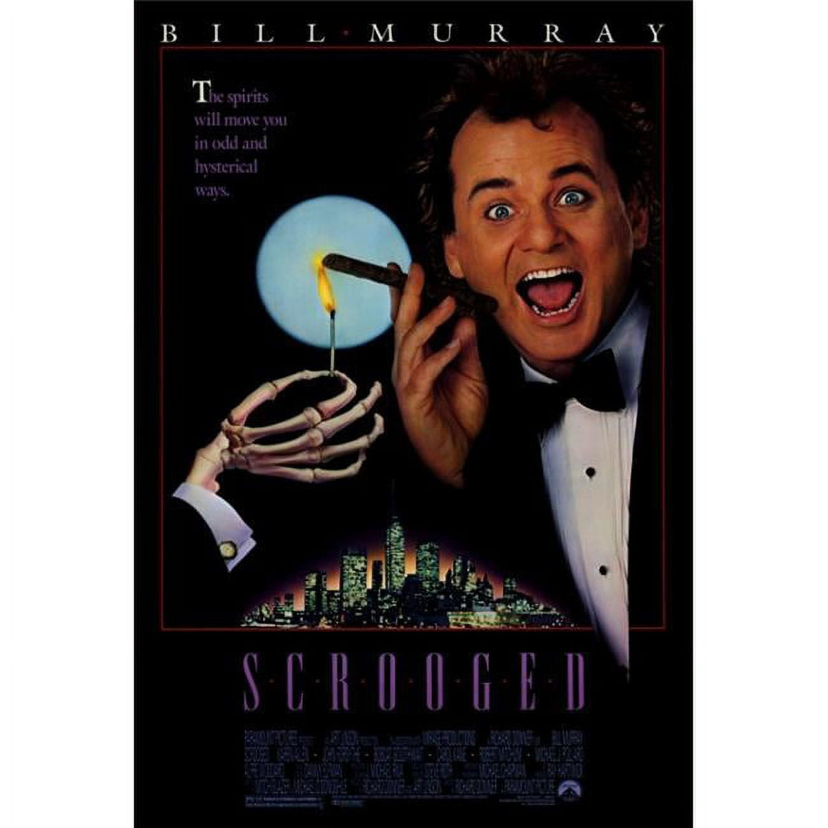 Scrooged Movie Poster Print 27x40 featuring iconic holiday scenes.