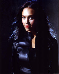 Jessica Alba Dark Angel photo print featuring black leather jacket.