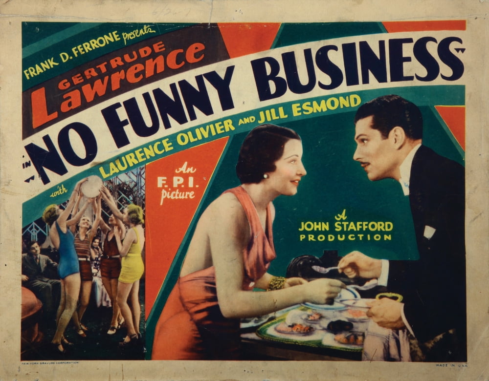 No Funny Business Poster Print in multiple sizes