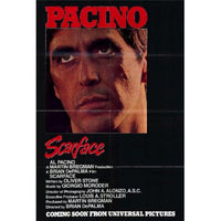 Scarface Movie Poster art print featuring Al Pacino's iconic character.
