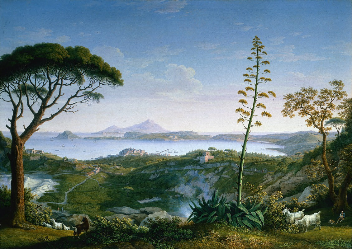 View of the Gulf of Pozzuoli from Solfatara art print by Jakob Philipp Hackert