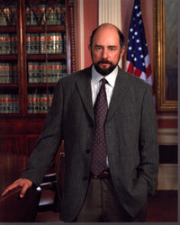 Richard Schiff leaning on a chair photo print from The West Wing