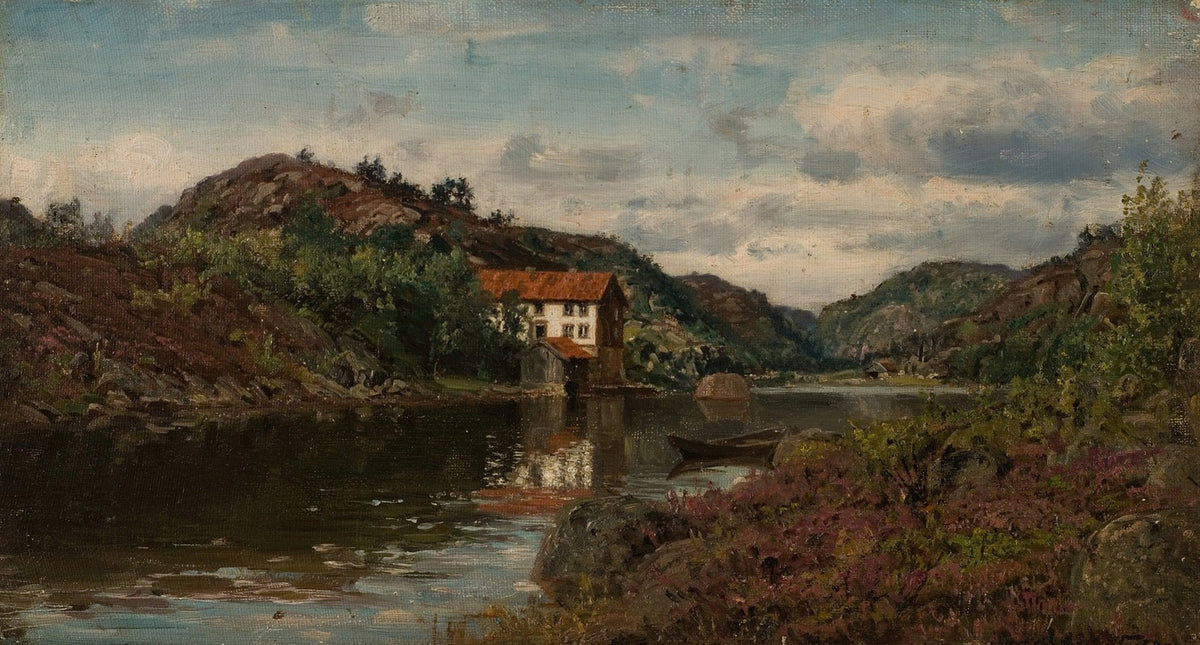 Hovenkilen ved Mandal Art Print by Amaldus Nielsen