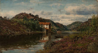 Hovenkilen ved Mandal Art Print by Amaldus Nielsen