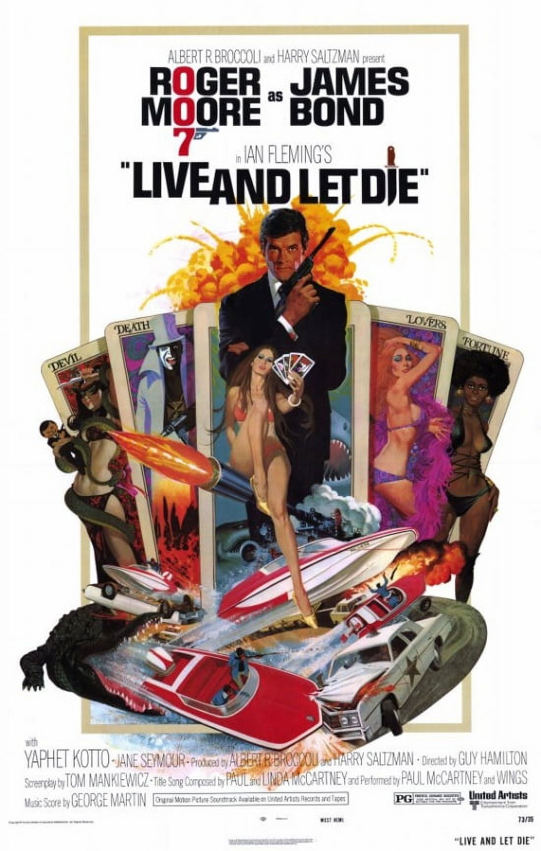Live and Let Die Movie Poster in 11x17 size, perfect for film enthusiasts.
