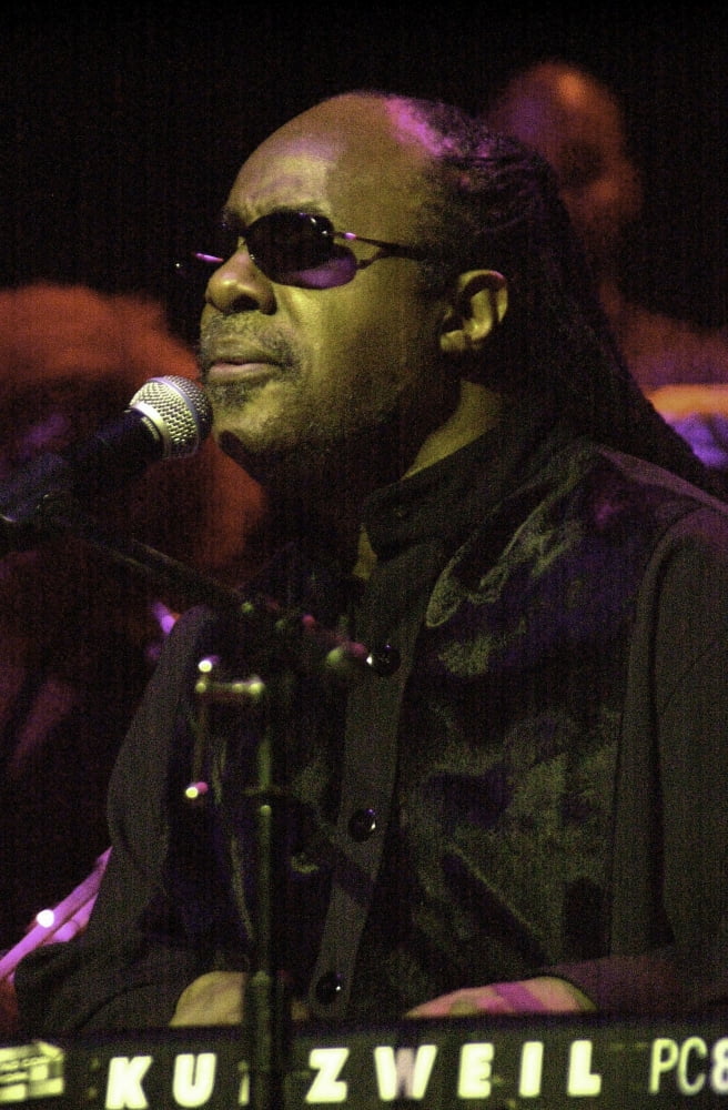Stevie Wonder performing live photo print