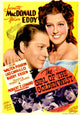 The Girl of The Golden West movie poster print featuring Nelson Eddy and Jeanette MacDonald.
