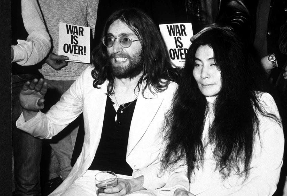 John Lennon and Yoko Ono iconic photo print