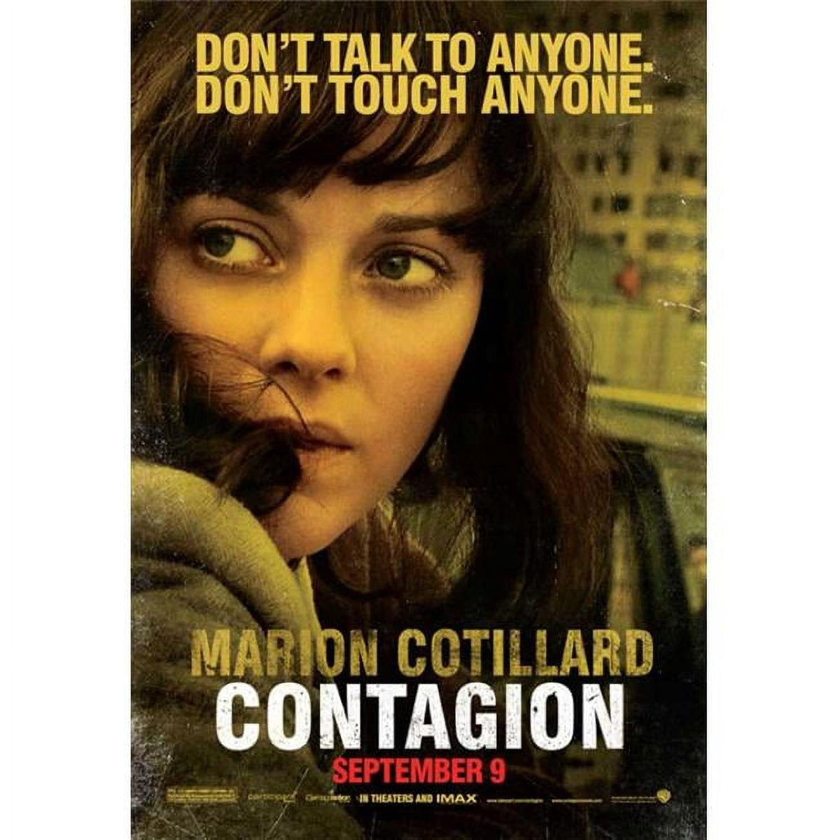 Contagion movie poster print showcasing gripping film imagery in 27x40 size
