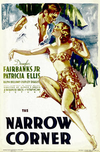 The Narrow Corner movie masterprint poster featuring Douglas Fairbanks Jr. and Patricia Ellis.