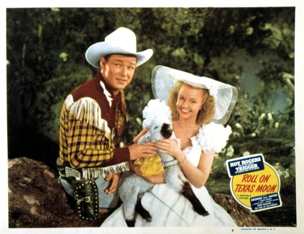 Roll On Texas Moon 1946 Movie Poster Print featuring Roy Rogers and Dale Evans.