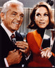 Ted Knight and Mary Tyler Moore on set of The Mary Tyler Moore Show photo print