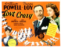 Love Crazy movie poster print featuring William Powell and Myrna Loy