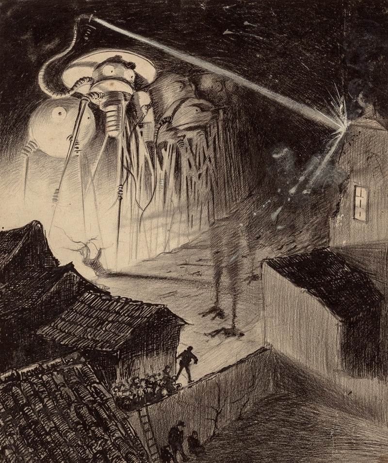Martians Blast House (1906) art print by Henrique Alvim Corr�a