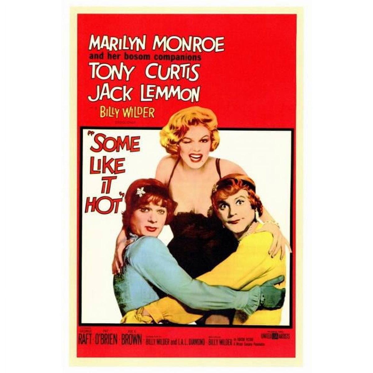 Some Like It Hot Movie Poster Print in vibrant colors, 27x40 inches.