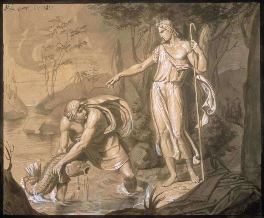 Tobias and the Archangel Raphael Art Print - Tobiolo E L'Arcangelo Raffaele