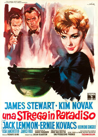 Bell Book and Candle movie poster featuring Jack Lemmon, James Stewart, and Kim Novak - 1958