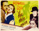 The Thin Man movie poster featuring William Powell and Myrna Loy, classic cinema art