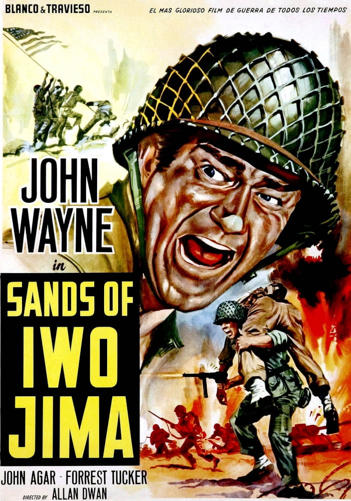 Sands of Iwo Jima Movie Poster Print featuring John Wayne, 11x17 size.