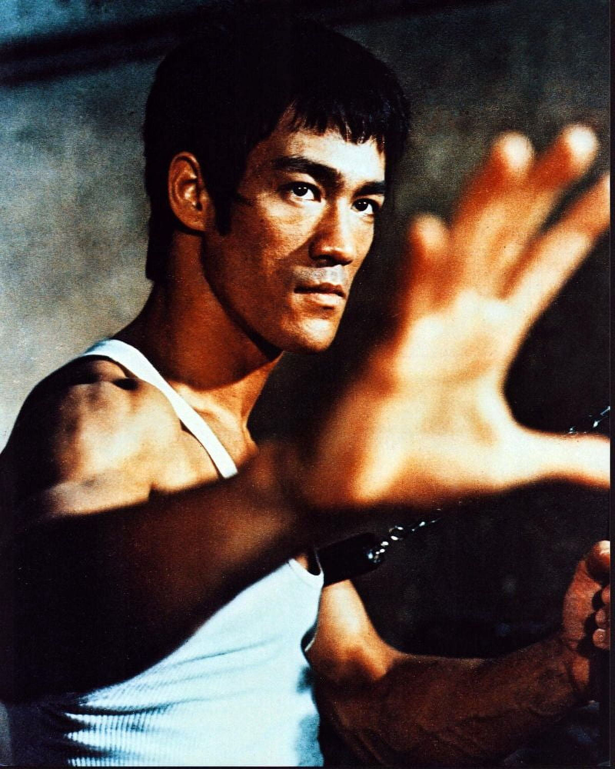 Bruce Lee with Nunchucks Photo Print - Martial Arts Icon