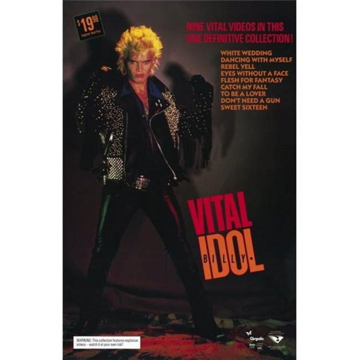Billy Idol Vital Movie Poster 11x17 Print