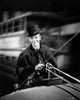Fred Astaire riding in carriage black and white photo print.