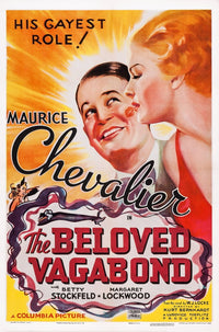 The Beloved Vagabond 1936 Movie Masterprint Poster featuring Maurice Chevalier and Margaret Lockwood.